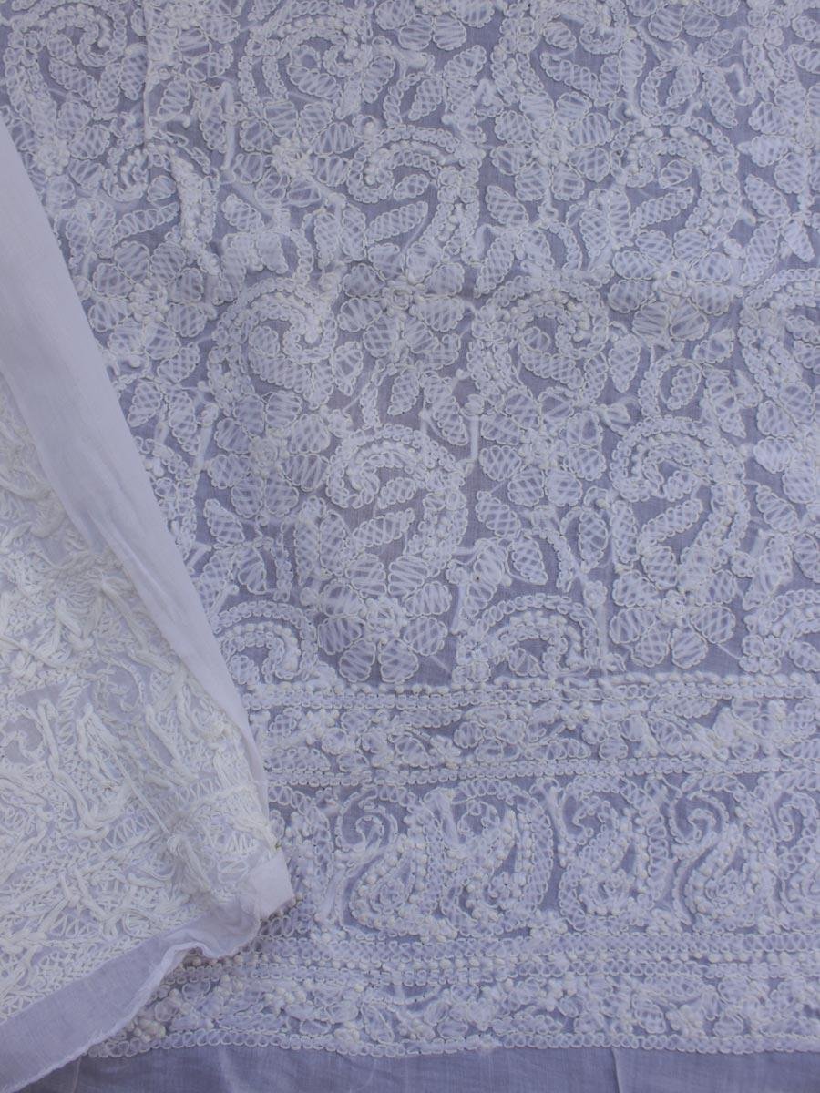 Off-white--chikankari-cotton-dress-material Off-white--chikankari-cotton-dress-material
