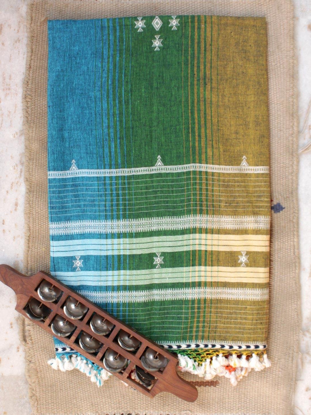 Rainbow-Kala-cotton-Bhujodi-Dupatta Rainbow-Kala-cotton-Bhujodi-Dupatta at Shilphaat.com