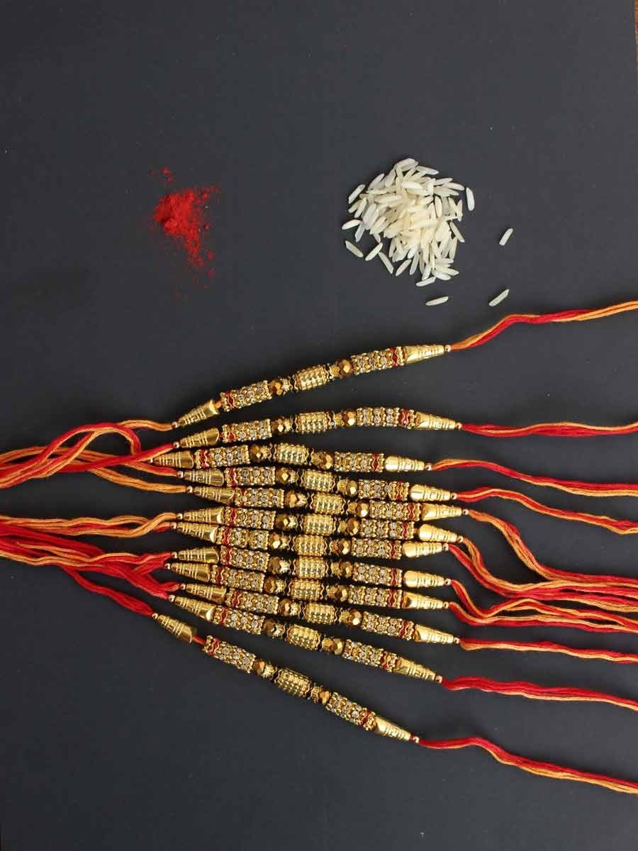 1-dozen-crystal-kalawa-Rakhi.jpg 1 dozen Crystal Kalawa Rakhi - Image 1