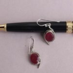 925 silver and garnet Earrings