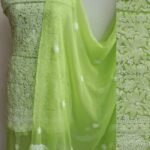 Apple-Green georgette Chikankari ladies suit