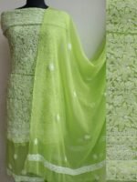Apple-Green georgette Chikankari ladies suit