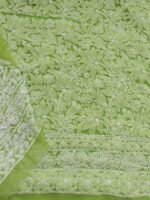 Apple-Green georgette Chikankari ladies suit - Image 3
