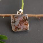 Autumn- Dendritic Agate Silver Pendant