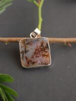 Autumn- Dendritic Agate Silver Pendant
