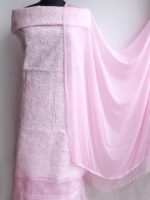 Baby-Pink cotton Chikankari 3pc Ladies suit
