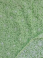 Banana Green Mukaish Chikankari chiffon suit - Image 4