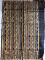 Beige, Black and Yellow Katiya Tussar Silk Sari - Image 4
