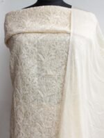 Beige cotton Chikankari Dress-material - Image 2