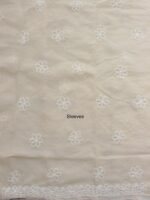Beige cotton Chikankari Dress-material - Image 5