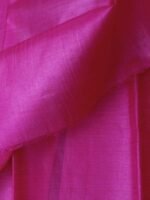 Berry-Pink paper Tussar Silk Fabric - Image 2