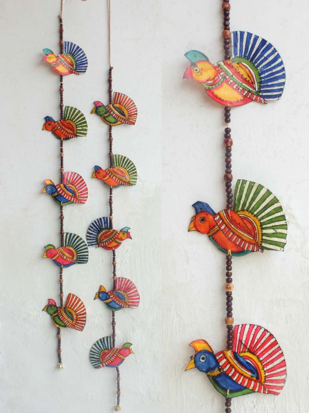 Birds-Tholu-bommalata-door-hanging.jpg Birds Tholu Bommalata Door-Hanging - Image 1