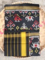 Black Hathi-popat pure silk patola dupatta