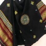 Black Kutch Ahir Handembroidered Shawl