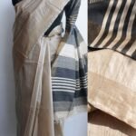 Black Palla, Golden Desi Tussar Silk saree