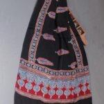 Black and Red Modal Silk Ajrakh Stole