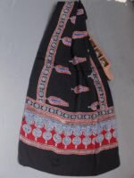 Black and Red Modal Silk Ajrakh Stole
