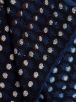 Black and Indigo Block-printed cotton Fabric - Image 2
