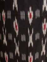 Black and ivory Pochampally Ikat 3pc cotton Suit Set - Image 2