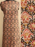 Black and Red Bagru Block-Printed Cotton fabric - Image 2