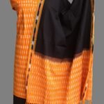 Black and Yellow Pochampally ikkat Cotton 3pc Suit