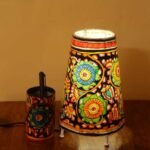 Black floral, Tholu Bommalata Lamp, pen-stand