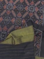 Black Patan Patola woolen shawl - Image 3