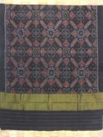 Black Patan Patola woolen shawl - Image 2