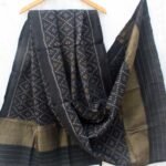 Black Handwoven Patola pure Wool shawl