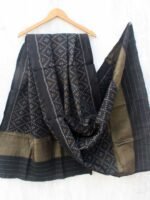 Black Handwoven Patola pure Wool shawl