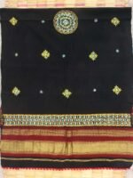 Black Kutch Ahir Handembroidered Shawl - Image 3