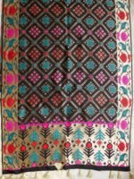 Black meenakari Banarasi art-silk Dupatta - Image 2