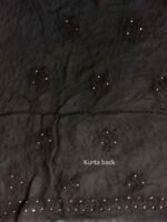 Black Mukaish Chikankari Georgette Kurta Fabric - Image 3