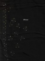 Black Chikankari Mukaish-work Viscose Sari - Image 5