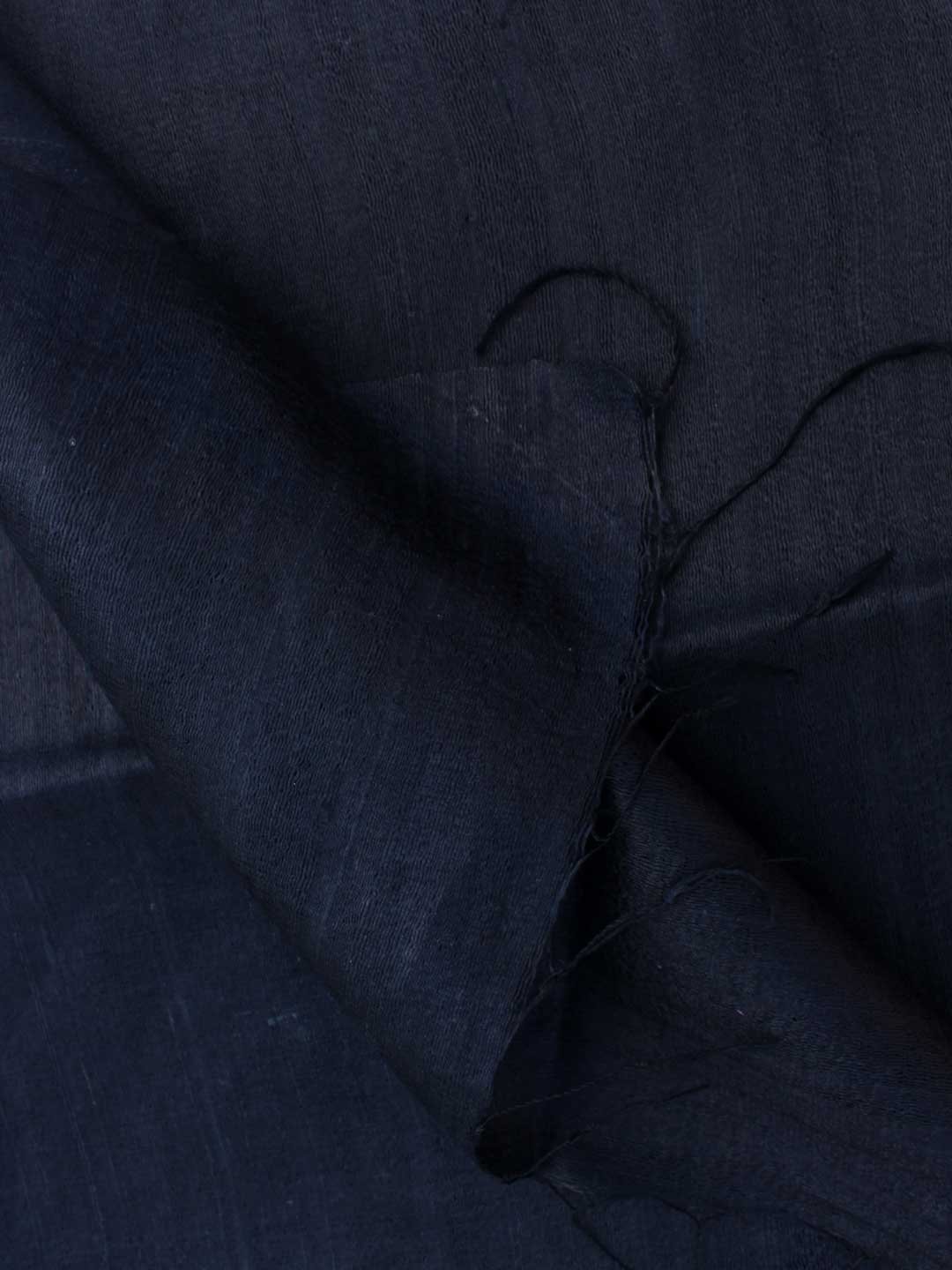 Black-pure-dupion-silk-fabric.jpg Black Dupion Silk Dupatta - Image 1
