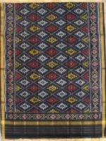 Black pure silk Patan Patola Dupatta - Image 3