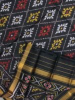 Black pure silk Patan Patola Dupatta - Image 2