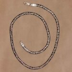 Black enamelled Silver Necklace
