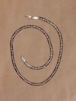 Black enamelled Silver Necklace