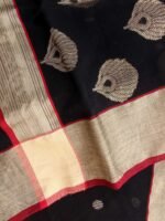 Black zariwork Chanderi Saree - Image 3