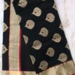 Black zariwork Chanderi Saree