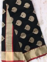 Black zariwork Chanderi Saree