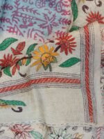 Block-Printed Nakshi-Kantha Tussar silk Dupatta - Image 2