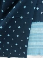 Blue-Grey Bhujodi Bandhani woolen Shawl - Image 2