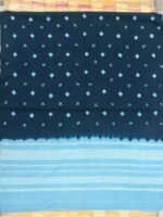 Blue-Grey Bhujodi Bandhani woolen Shawl - Image 3