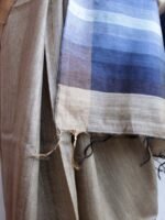 Blue Palla Undyed desi Tussar silk Saree - Image 4