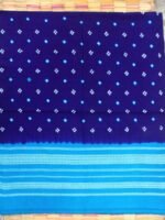 Blue Bhujodi bandhani woolen Shawl - Image 4