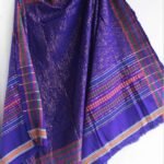 Blue and Golden Limbdi woolen Shawl