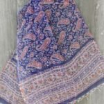 Blue and Red Block-Printed kota Dupatta