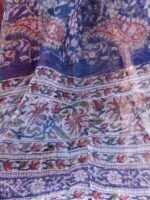 Blue and Red Block-Printed kota Dupatta - Image 3